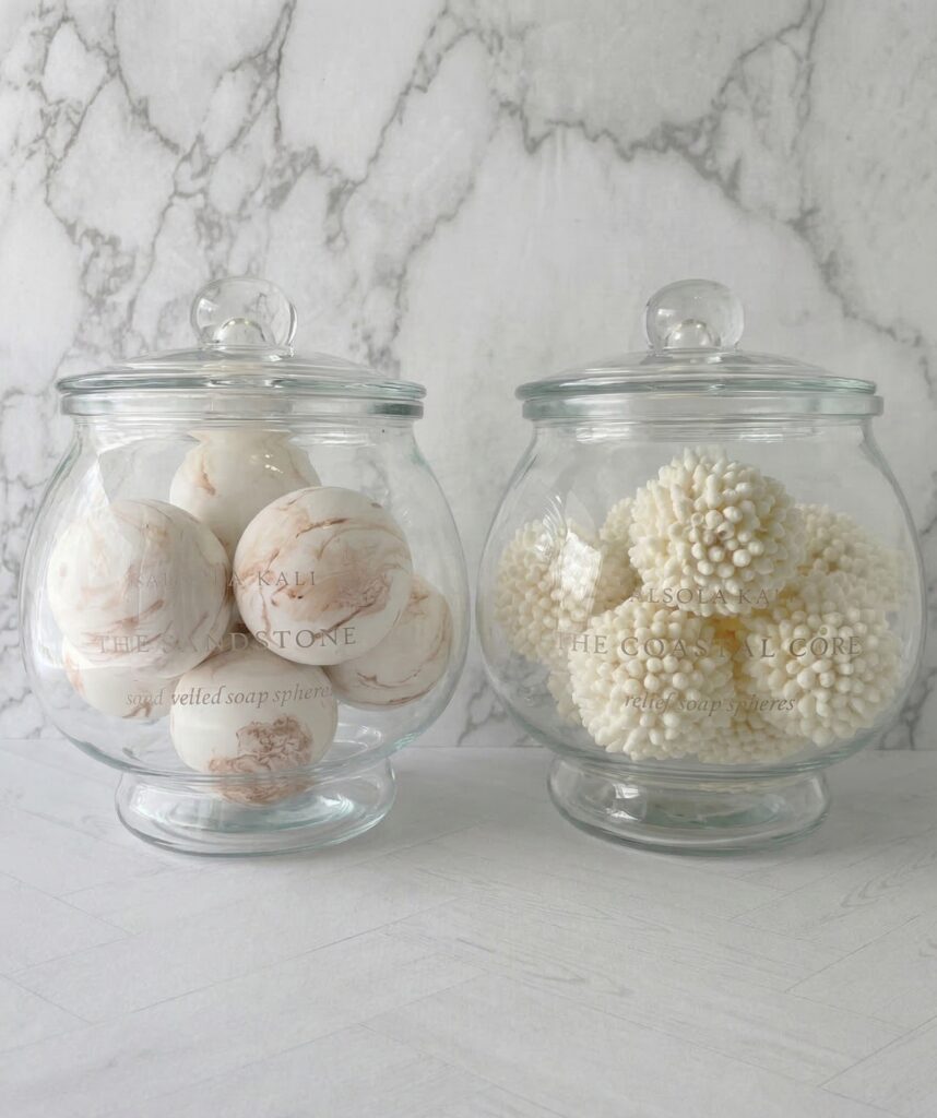 Marble themed soap spheres, a one-of-a-kind Mother's Day gift for her.