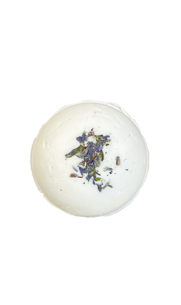 Lavender bloom and white peach scented bath truffle, an exquisite holiday gift.