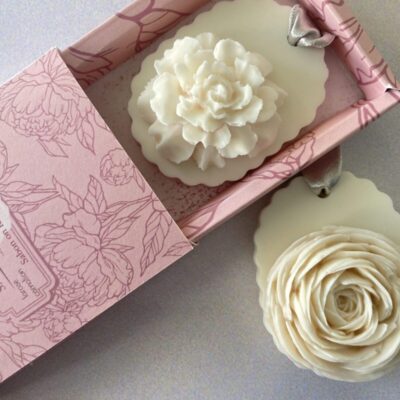 Timeless blush pink rose soap by Salsola Kali, a one-of-a-kind bathroom sculpture.