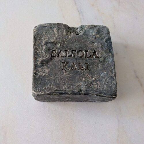 Sculptural Burnt Umber earthy clay soap for a natural bathroom aesthetic.