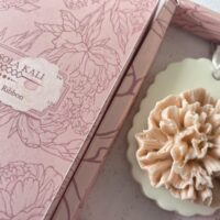 Pink pepper and amber scented Coral Carnation soap, an exquisite gift for her.
