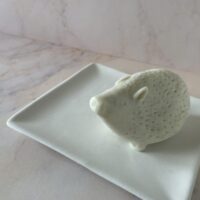 Erinaceus hedgehog sculptural soap: A whimsical and relaxing gift for a serene bath escape.