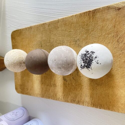 Luxury bath truffle presentation with a creamy whipped center, a rare birthday gift gesture.