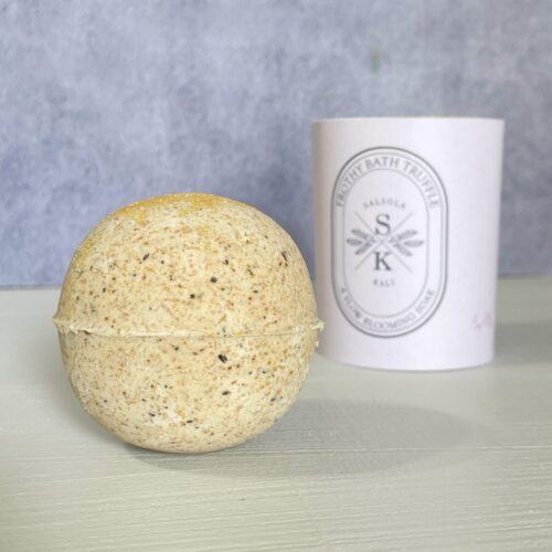 Exquisite Gold on the Beach bath truffle in a premium Mother's Day Gift.