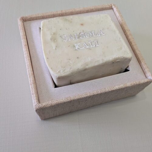 Clay quarried soap bar featuring a clean, minimalist stone-inspired design.