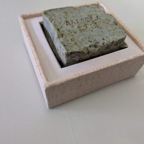 Luxury Illite botanical mineral soap, a beautiful gift for nature lovers.