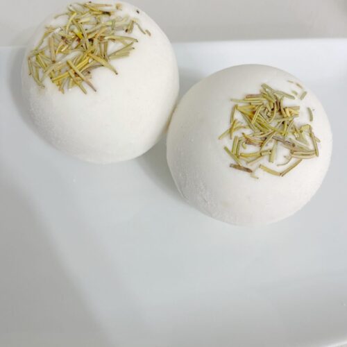 Artisanal mineral-shell Rosemary and Sugared Figs Bath truffle, a stately gift gesture