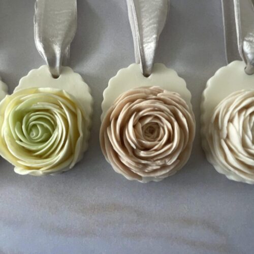 One-of-a-kind hanging sculptural soap, an exquisite gesture for a unique birthday gift.