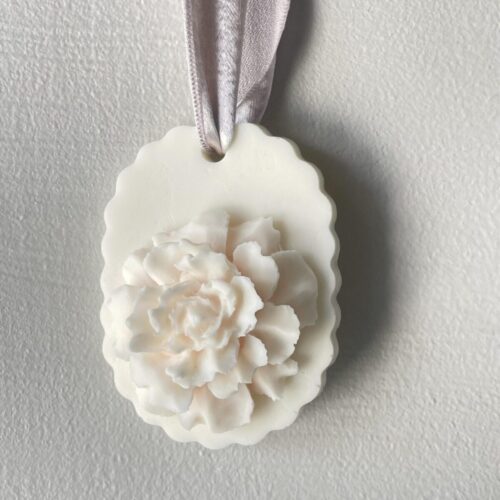 Timeless blush pink rose soap by Salsola Kali, a one-of-a-kind bathroom sculpture.