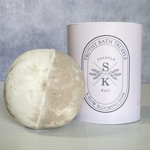 White tea and bergamot scented Carrara Froth truffle, a refined holiday treat.