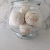 Salsola Kali The Sandstone sand veiled soap spheres in an apothecary jar.