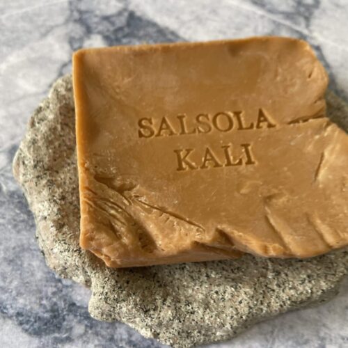 Terracotta mineral soap with a vibrant blood orange and bay leaf fragrance.