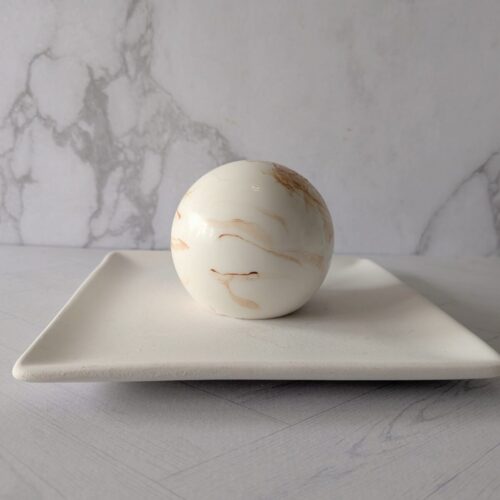 Exquisite desert fig and cedarwood scented Sandstone soap spheres, a unique gift.